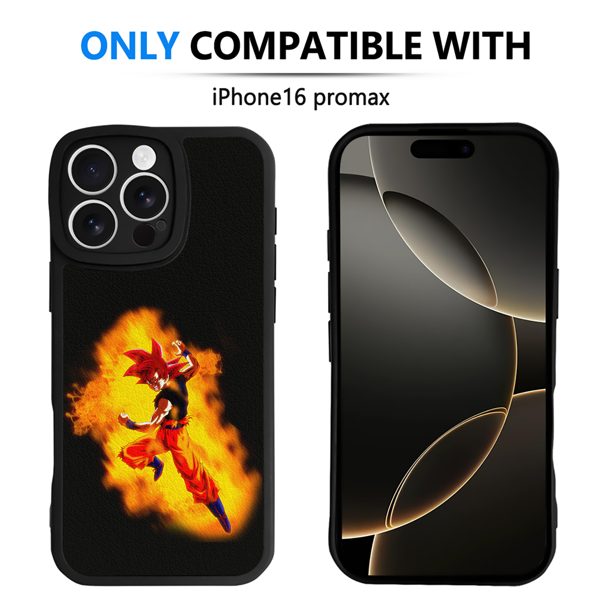 （画像用） ドラゴンボール 孫悟空（そん ごくう）Son Goku カカロット DRAGON BALL Kakarotto 【iPhone 16シリーズ対応】シリコンスマホケース（レザー調） 材質：シリコン